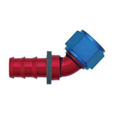 XRP - AN 8 - 45 Degree Push-On Hose End - Aluminum