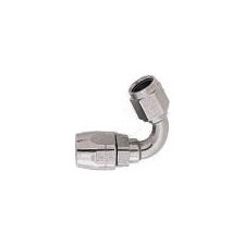 XRP AN 8 - 120 Degree Double Swivel Hose End - Aluminum - Super Nickel
