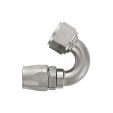 XRP AN 12 - 150 Degree Double Swivel Hose End - Aluminum Super Nickel