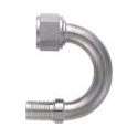 XRP -4 HS-79 180 Degree Hose End - Aluminum - Super Nickel Plated