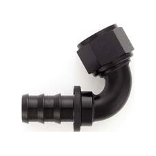 XRP - AN 10 - 120 Degree Push-On Hose End - Aluminum - Black Anodized