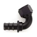 XRP - AN 12 - 120 Degree Push-On Hose End - Aluminum - Black Anodized