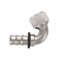 XRP - AN 12 - 120 Degree Push-On Hose End - Aluminum - Super Nickel