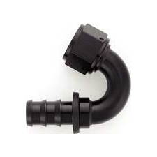 XRP - AN 8 - 150 Degree Push-On Hose End - Aluminum - Black Anodized