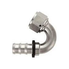 XRP - AN 8 - 150 Degree Push-On Hose End - Aluminum - Super Nickel