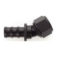 XRP - AN 4 - 30 Degree Push-On Hose End - Aluminum - Black Anodized