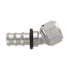 XRP - AN 10 - 30 Degree Push-On Hose End - Aluminum - Super Nickel