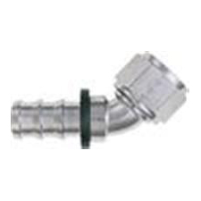 XRP - AN 6 - 45 Degree Push-On Hose End - Aluminum - Super Nickel
