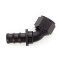 XRP - AN 12 - 60 Degree Push-On Hose End - Aluminum - Black Anodized