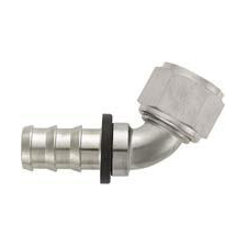 XRP - AN 4 - 60 Degree Push-On Hose End - Aluminum - Super Nickel