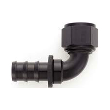 XRP - AN 6 - 90 Degree Push-On Hose End - Aluminum - Black Anodized