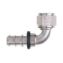 XRP - AN 12- 90 Degree Push-On Hose End - Aluminum - Super Nickel