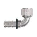 XRP - AN 10 - 90 Degree Push-On Hose End - Aluminum - Super Nickel