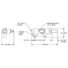 Wilwood Kart Master Cylinder, RM1 1/2in Bore