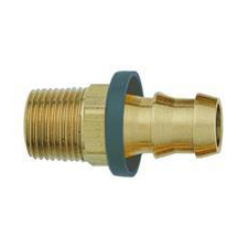 XRP AN 6 to 3/8 Male Pipe Push-On Hose End - Brass