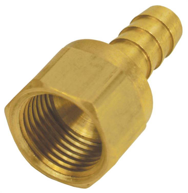 Derale AN Swivel Hose Barb (-8AN Female to 3/8 in. Barb) 98201 3/8 Female Flare To 3/8 Hose Barb