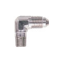 XRP Elbow, 90 Degree, AN 4 Flare to 3/8 NPT - Aluminum - Super Nickel
