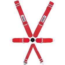 Crow Harness, Kam Lock, 6-Way, 3 Inch x 50 Inch , Floor Mount, Wrap Around, Pull Down, Red