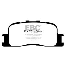 EBC Green Stuff Rear Brake Pads, Toyota Highlander, DP61716