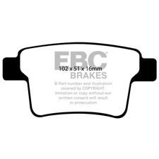 EBC Green Stuff Rear Brake Pads, Five Hundred, Taurus, Sable, X-Type, DP21731