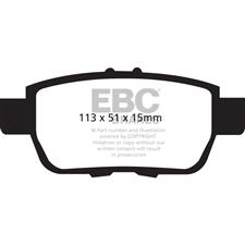 EBC Green Stuff Rear Brake Pads, Honda Ridgeline, DP61754