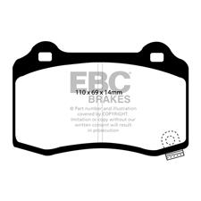 EBC Blue Stuff Rear Brake Pads, CTS-V, Camaro, Challenger, Grand Cherokee SRT-8, DP51788NDX