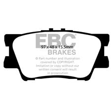 EBC Green Stuff Rear Brake Pads, ES350, Vibe, Avalon, Camry, Matrix, DP21793