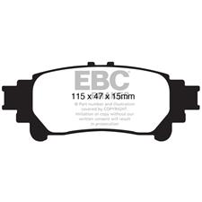 EBC Green Stuff Rear Brake Pads, RX350, RX450H, Highlander, Sienna, DP61850