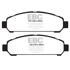 EBC Green Stuff Front Brake Pads, Toyota Venza, DP61851