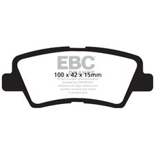 EBC Ultimax2 Rear Brake Pads, Accent, Elantra, Venue, Optima, Rio, UD1544