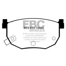 EBC Green Stuff Rear Brake Pads, Hyundai Elantra, Tiburon, Nissan 240SX, DP2528