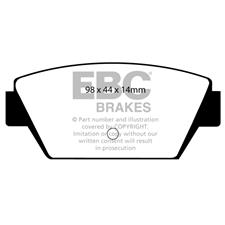 EBC Green Stuff Rear Brake Pads, Talon, Eclipse, Galant, Colt, Laser, DP2576