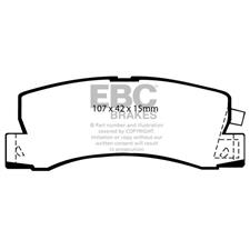 EBC Green Stuff Rear Brake Pads, ES250, ES300, Camry, Celica, DP2628