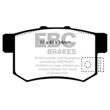 EBC Green Stuff Rear Brake Pads, Honda CR-V, Element, Odyssey, DP6781/2