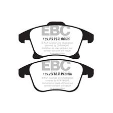 EBC Ultimax2 Front Brake Pads, Ford Fusion, UD1653
