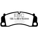 EBC Blue Stuff Front Brake Pads, Porsche 911 GT3, GT3 RS, Twin Turbo, Carrera S, 4S, DP52206NDX