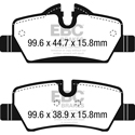 EBC Ultimax2 Rear Brake Pads, Mini Cooper, Cooper S, JCW, UD1800
