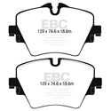 EBC Ultimax2 Front Brake Pads, BMW 330, 330e, X1, X2, X3, Z4, UD1892