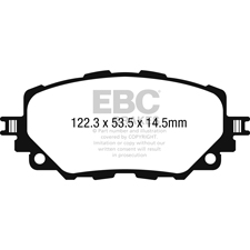 EBC Yellow Stuff FRONT Brake Pads, Fiat 124 Spider, Mazda Miata MX5, DP42263R