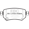 EBC Ultimax2 Rear Brake Pads, Mazda 6, UD1874