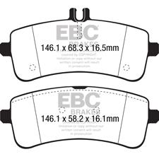 EBC Red Stuff REAR Brake Pads, C63 AMG, C63 S AMG, S63 AMG, DP32350C