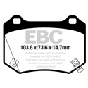 EBC Yellow Stuff REAR Brake Pads, Subaru WRX STi, DP42361R