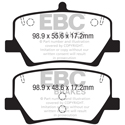 EBC Green Stuff Rear Brake Pads, 2018-2020 Volvo XC40 T4, T5 4WD, DP22366