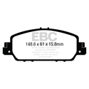EBC Green Stuff Front Brake Pads, Honda Accord, HR-V, DP23014
