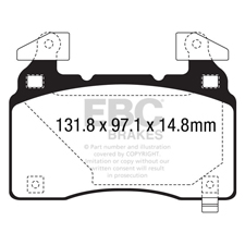 EBC Ultimax2 Front Brake Pads, Chevy SS, Tesla Model S, Model X, UD14741