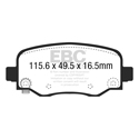 EBC Red Stuff REAR Brake Pads, Chrysler 200, DP33031C