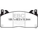 EBC Yellow Stuff FRONT Brake Pads, Ford Mustang Shelby GT350, DP43055R