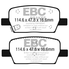 EBC Green Stuff Rear Brake Pads, Chevy Blazer, Traverse, GMC Acadia, DP63064