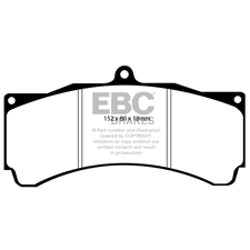 EBC Yellow Stuff Brake Pads for AP Racing, BAER, and Stoptech Calipers, DP4005R