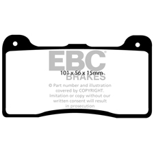EBC Yellow Stuff Brake Pads for Stoptech ST42 and Wilwood Calipers, DP4039R